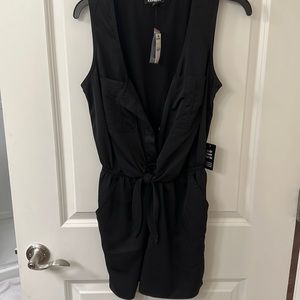 Black short romper